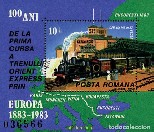 Sellos: 57485 MNH RUMANIA 1983 CENTENARIO DEL ORIENT EXPRESS