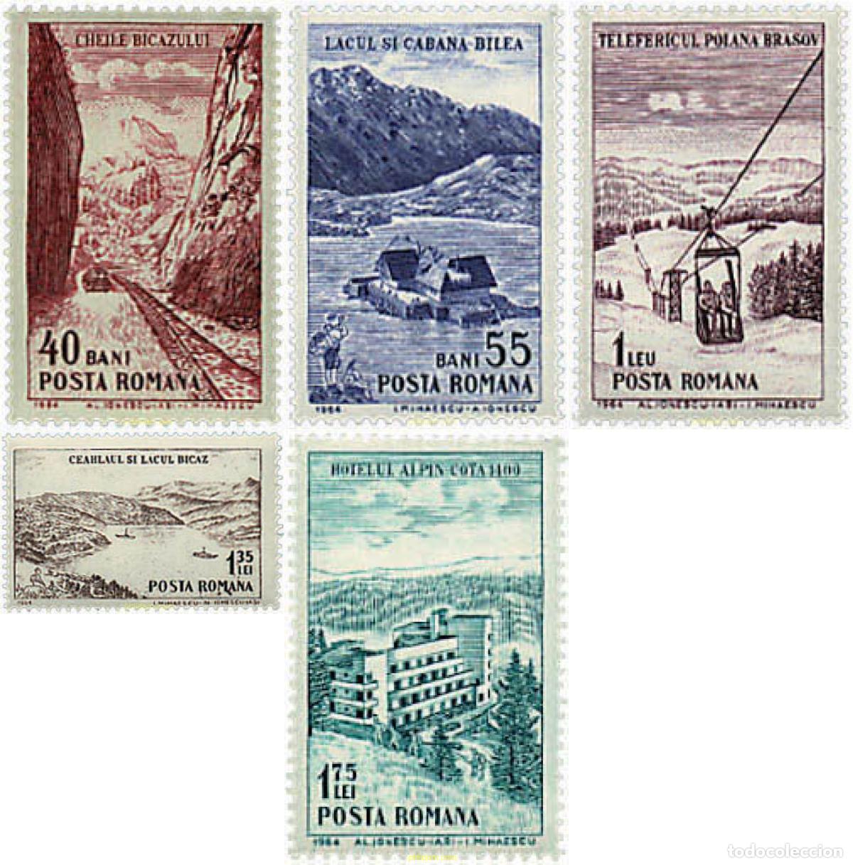 Sellos: 61035 MNH RUMANIA 1964 MONTA&Ntilde;AS Y PAISAJES