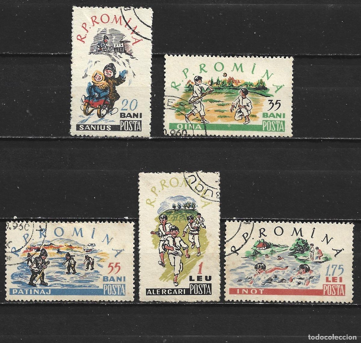 Sellos: RUMANIA YVERT NUM. 1755/1759 SERIE COMPLETA USADA