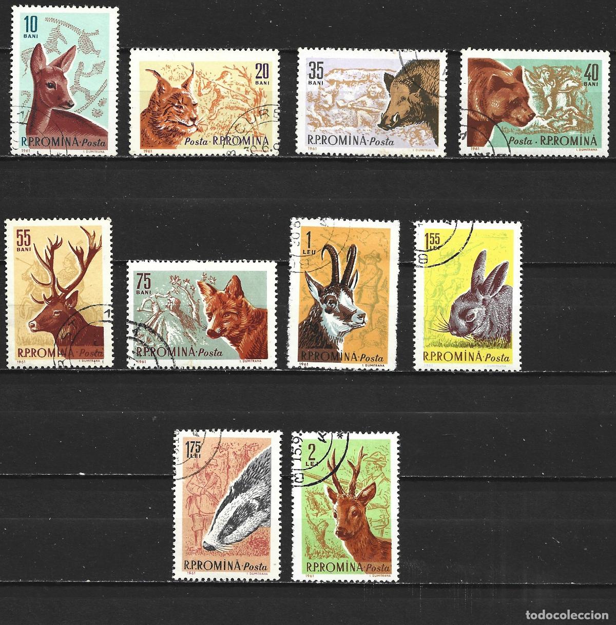 Sellos: RUMANIA YVERT NUM. 1781/1790 SERIE COMPLETA USADA