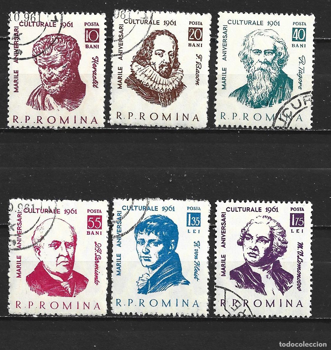 Sellos: RUMANIA YVERT NUM. 1798/1803 SERIE COMPLETA USADA