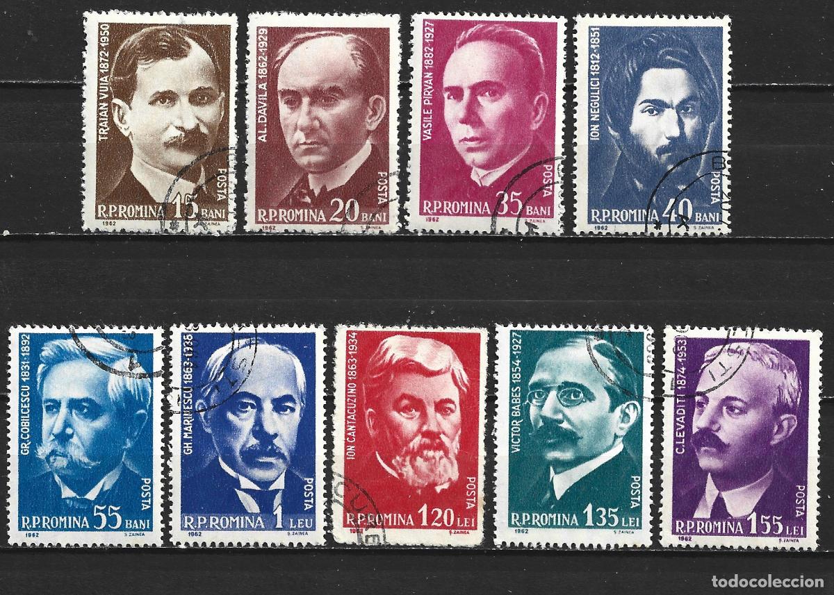 Sellos: RUMANIA YVERT NUM. 1854/1862 SERIE COMPLETA USADA