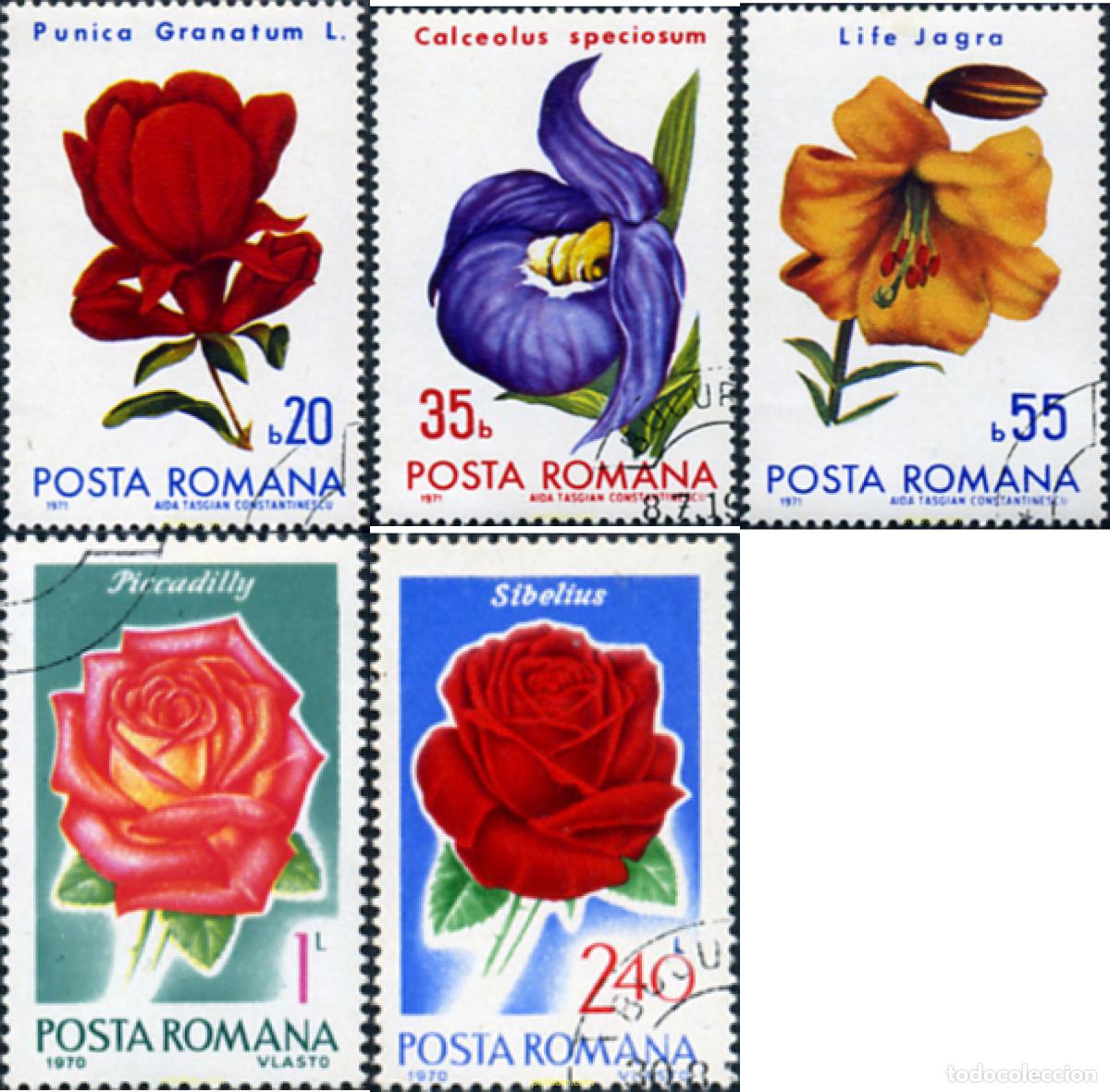 Sellos: 338823 USED RUMANIA 1970 ROSAS