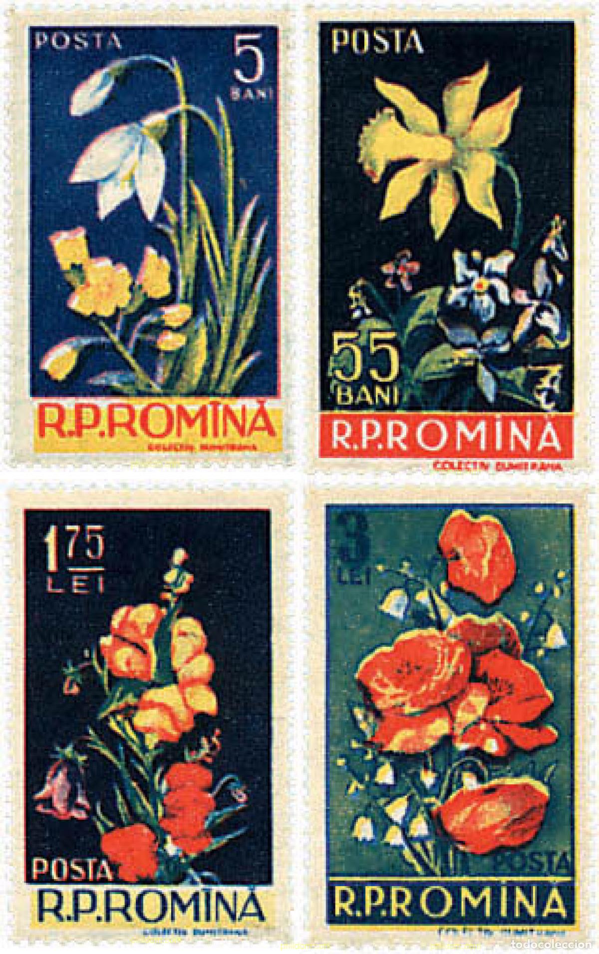Sellos: 94003 MNH RUMANIA 1956 FLORES SILVESTRES