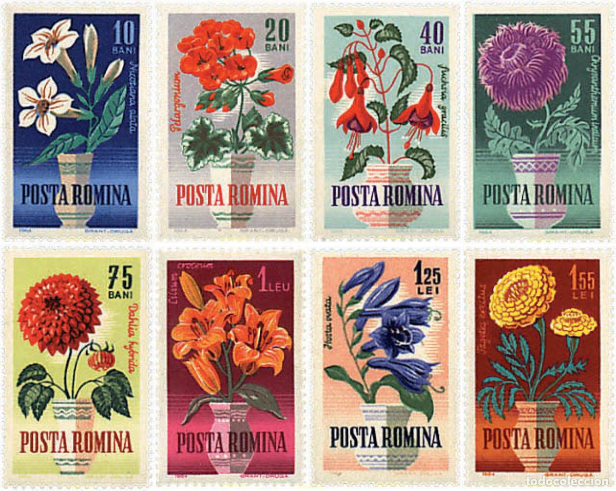 Sellos: 234311 HINGED RUMANIA 1964 FLORES CULTIVADAS