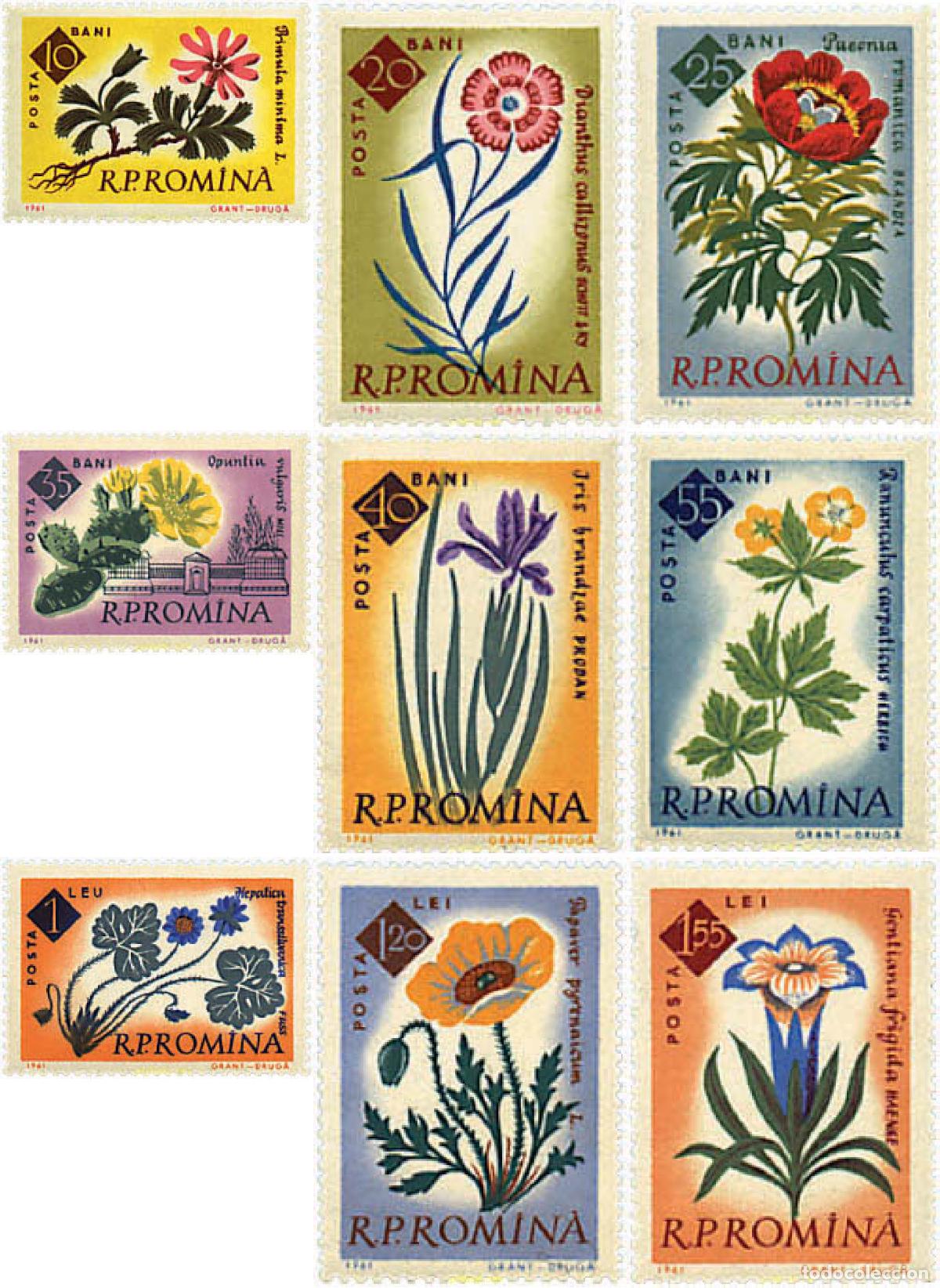 Sellos: 234290 USED RUMANIA 1961 100 ANIVERSARIO DEL JARDIN BOTANICO EN BUCAREST