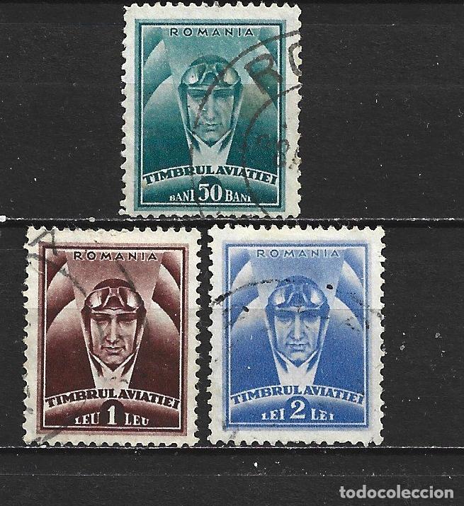 Sellos: RUMANIA CORREO AEREO YVERT NUM. 19/21 SERIE COMPLETA USADA