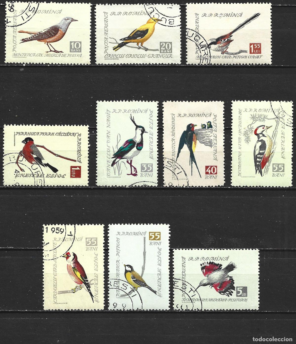 Sellos: RUMANIA CORREO AEREO YVERT NUM. 91/100 SERIE COMPLETA USADA