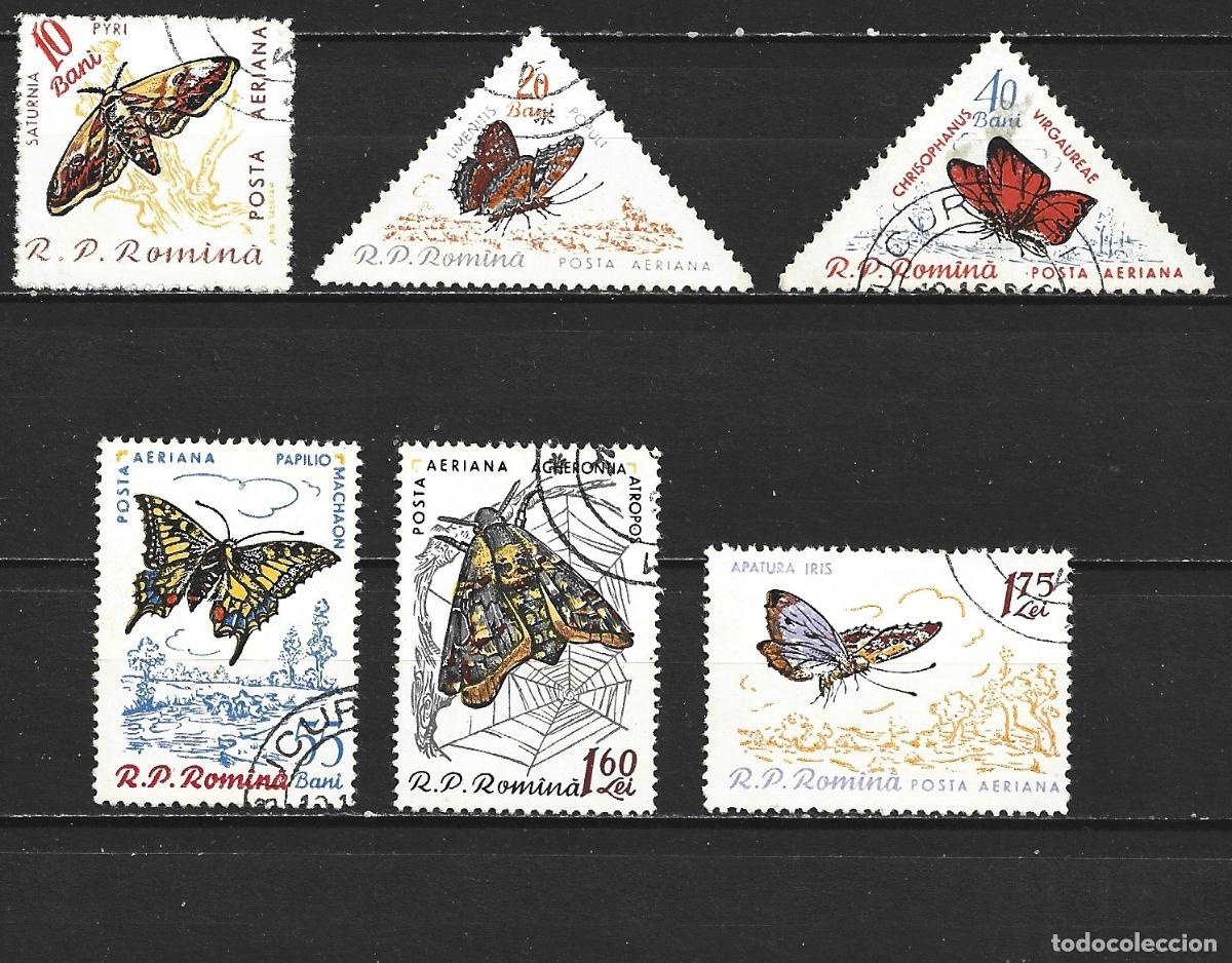 Sellos: RUMANIA CORREO AEREO YVERT NUM. 120/125 SERIE COMPLETA USADA