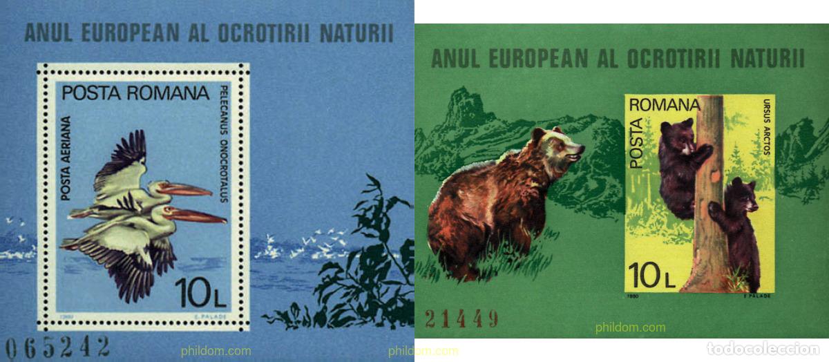 Sellos: 69871 MNH RUMANIA 1980 A&Ntilde;O EUROPEO PARA LA PROTECCION DE LA NATURALEZA