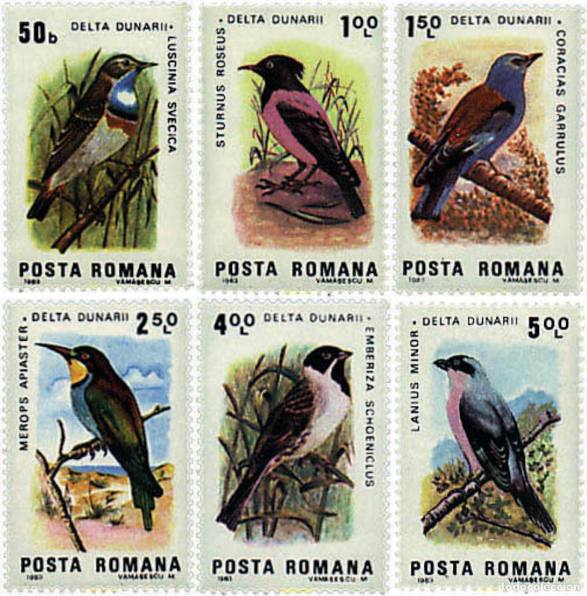 Sellos: 62042 MNH RUMANIA 1983 PAJAROS DEL DELTA DEL DANUBIO