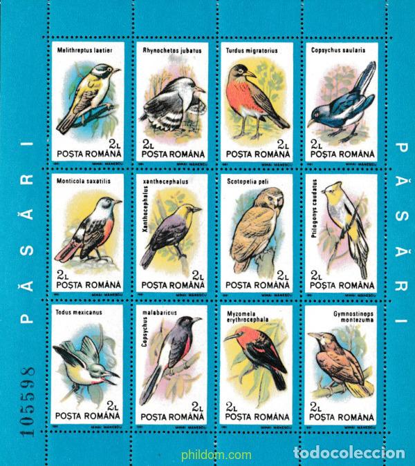 Sellos: 603284 MNH RUMANIA 1991 AVES