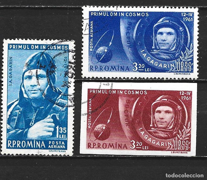 Sellos: RUMANIA CORREO AEREO YVERT NUM. 141/143 SERIE COMPLETA USADA