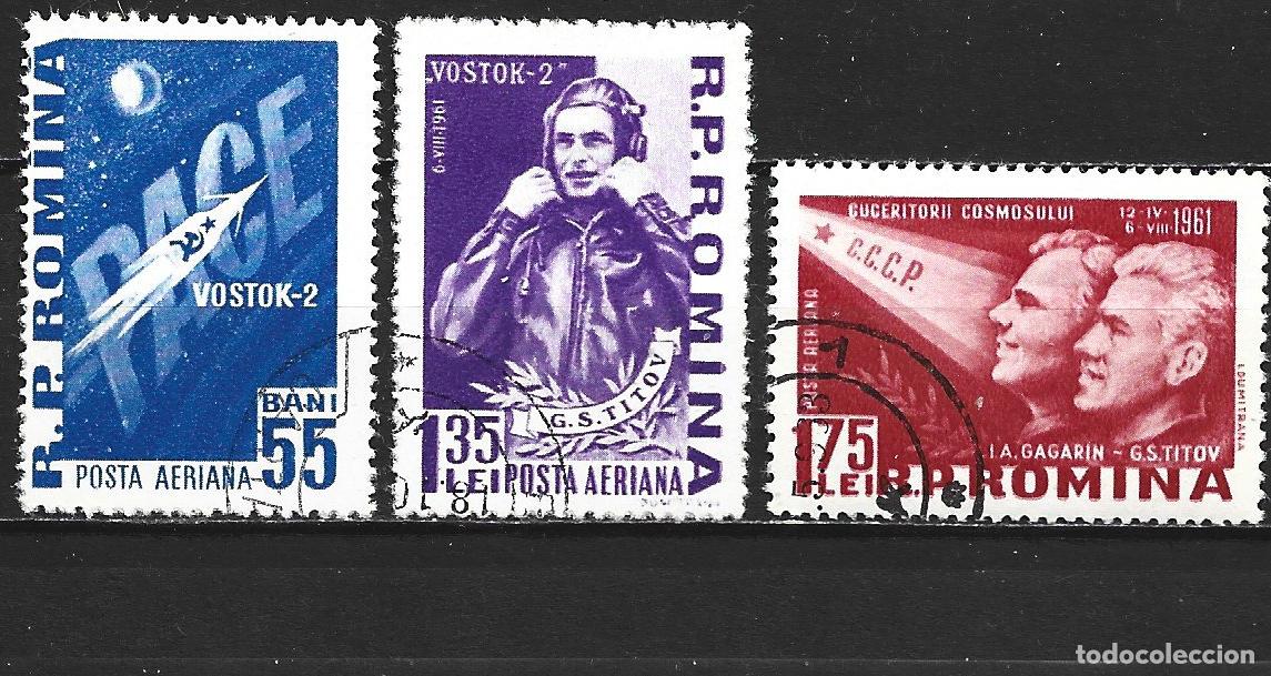 Sellos: RUMANIA CORREO AEREO YVERT NUM. 146/148 SERIE COMPLETA USADA