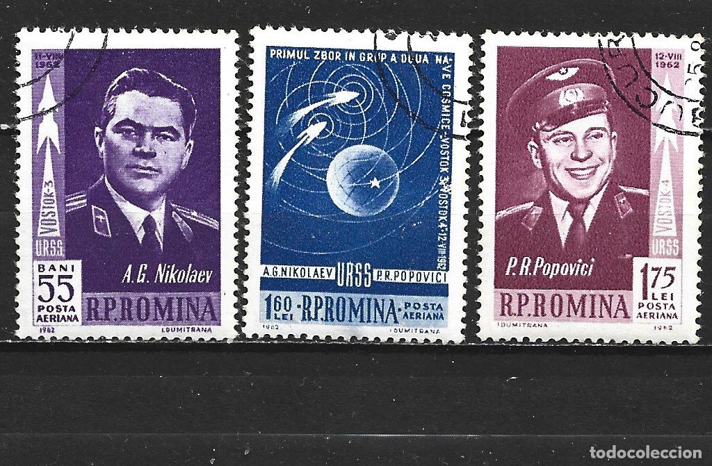 Sellos: RUMANIA CORREO AEREO YVERT NUM. 157/159 SERIE COMPLETA USADA