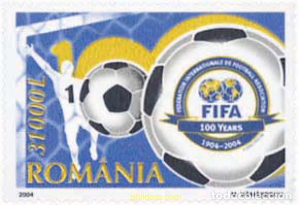 Sellos: 140406 MNH RUMANIA 2004 CENTENARIO DE LA FIFA