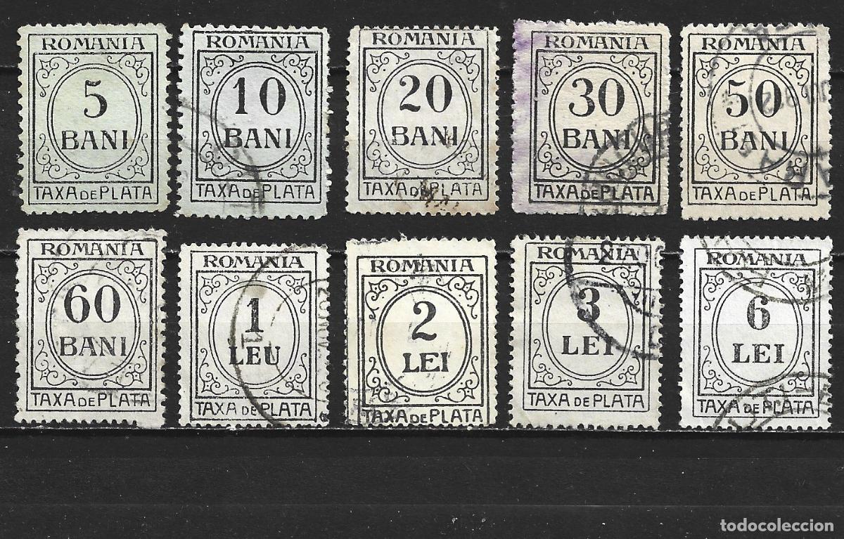 Stamps: RUMANIA IMPUESTOS YVERT NUM. 57/66 SERIE COMPLETA USADA