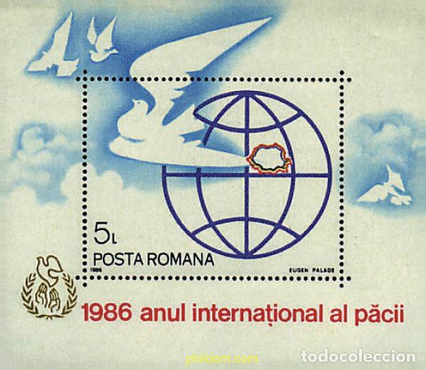 Sellos: 35774 MNH RUMANIA 1986 A&Ntilde;O INTERNACIONAL DE LA PAZ
