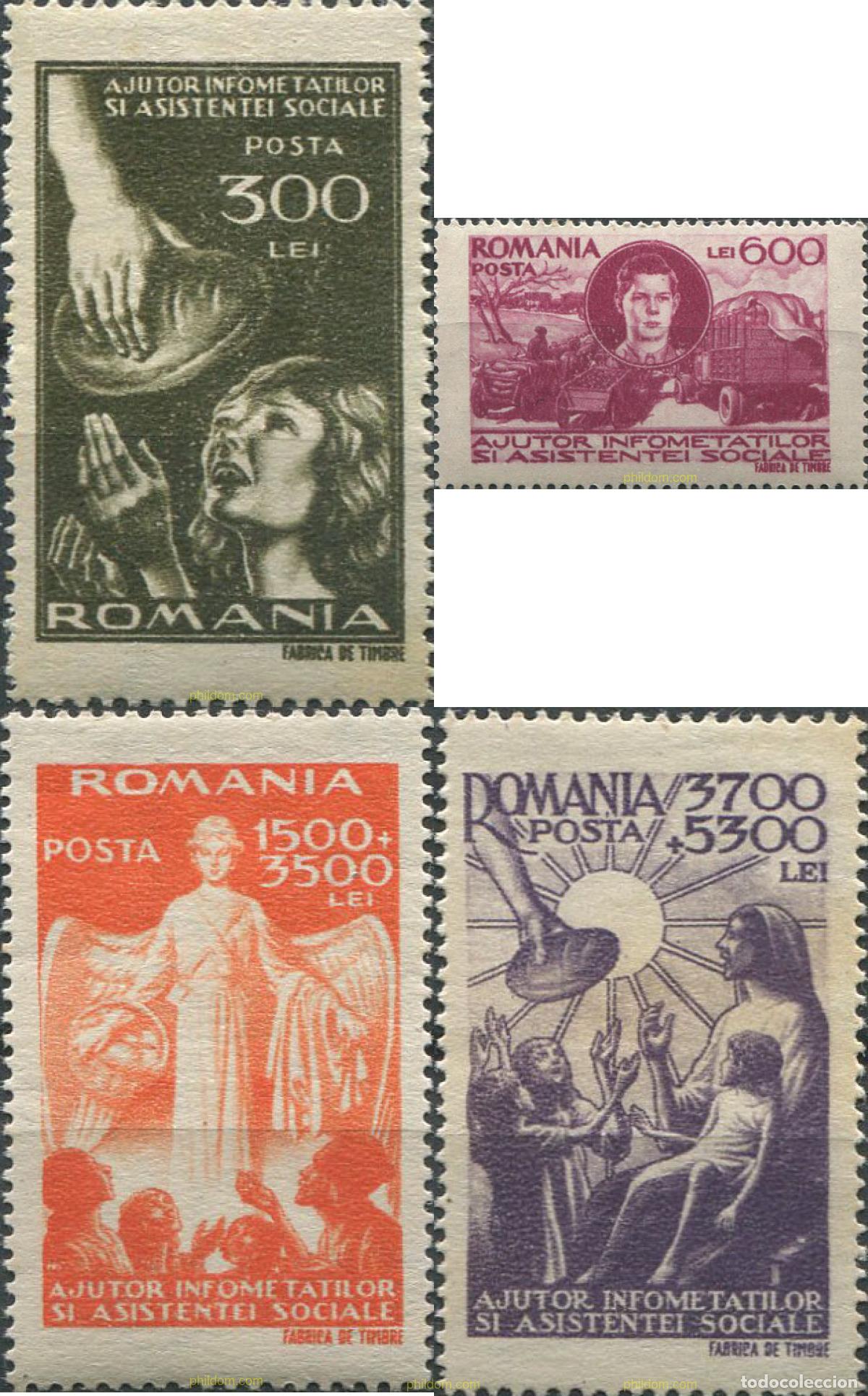 Sellos: 42371 MNH RUMANIA 1947 PRO OBRAS DE ASISTENCIA SOCIAL
