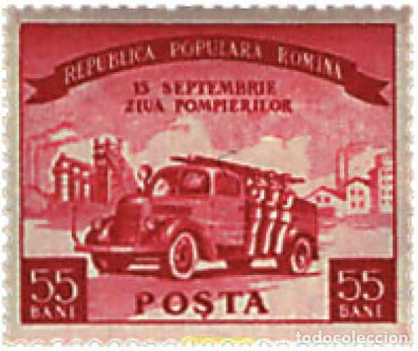 Sellos: 42417 MNH RUMANIA 1955 DIA DEL CUERPO DE BOMBEROS
