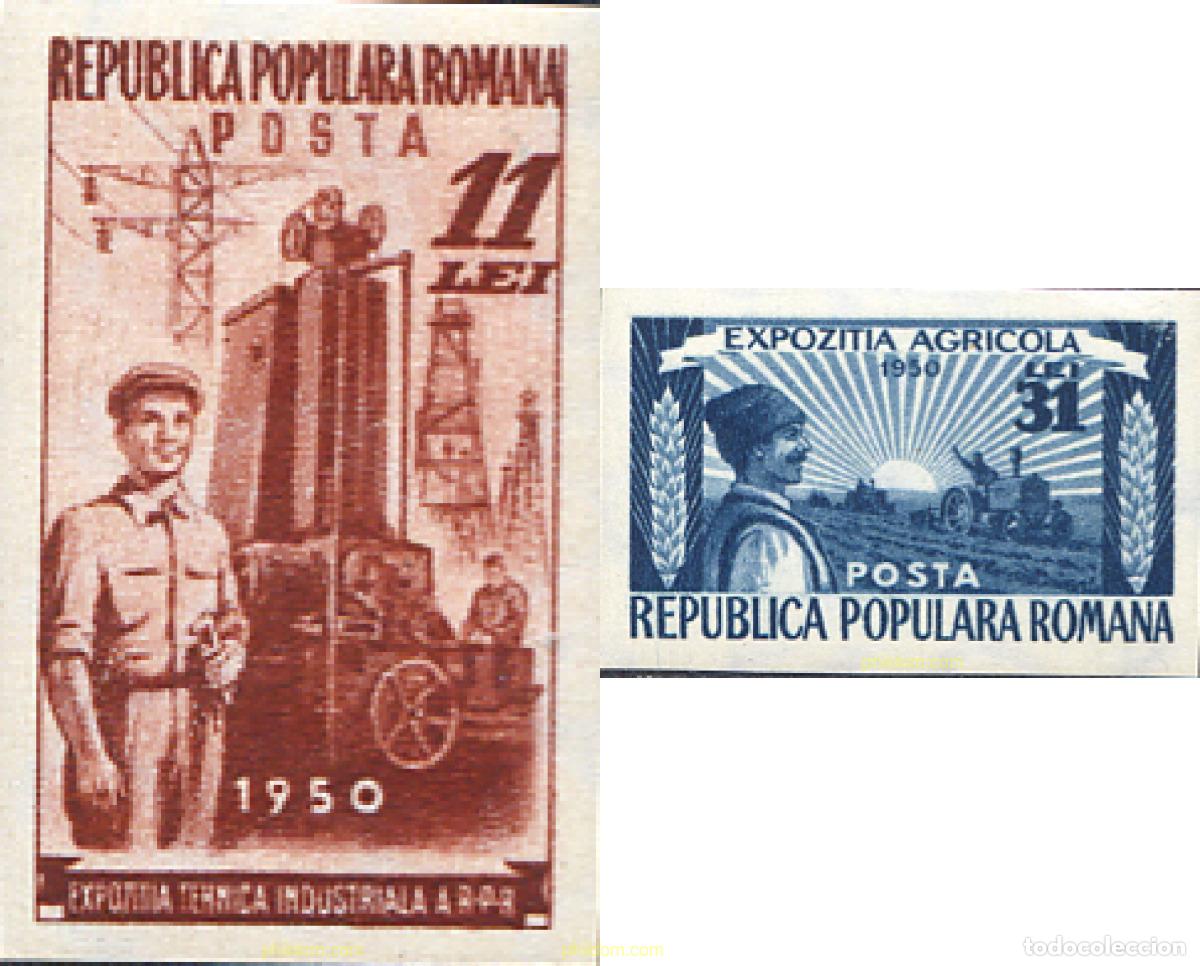 Sellos: 19713 MNH RUMANIA 1951 EXPOSICION DE TECNICAS INDUSTRIALES Y AGRICOLAS