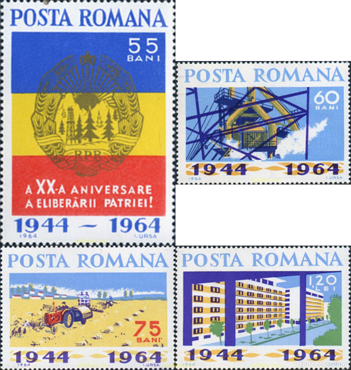 Sellos: 42447 MNH RUMANIA 1964 20 ANIVERSARIO DE LA LIBERACION