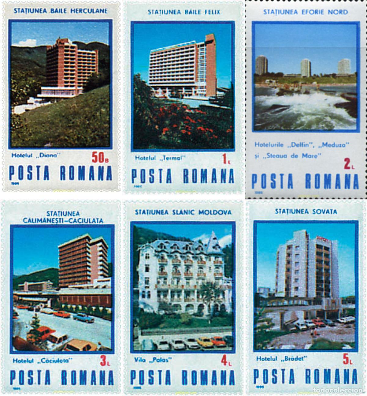 Sellos: 42507 MNH RUMANIA 1986 ESTACIONES TERMALES Y HOTELES DE RUMANIA