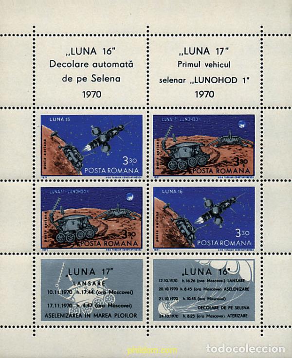 Sellos: 42565 MNH RUMANIA 1971 LUNA 16 Y LUNA 17