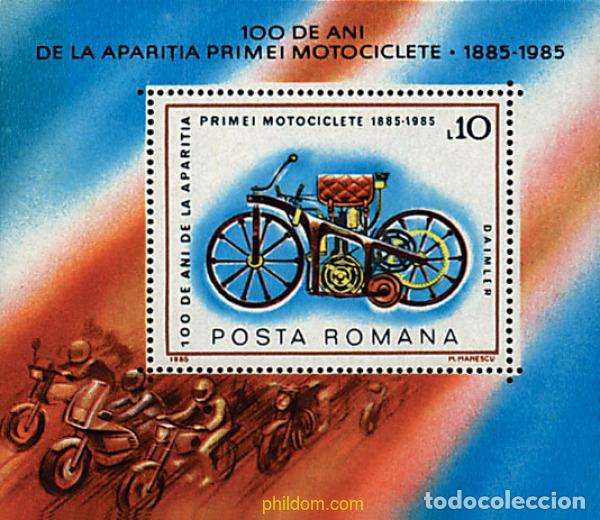 Sellos: 42598 MNH RUMANIA 1985 CENTENARIO DE LA MOTOCICLETA