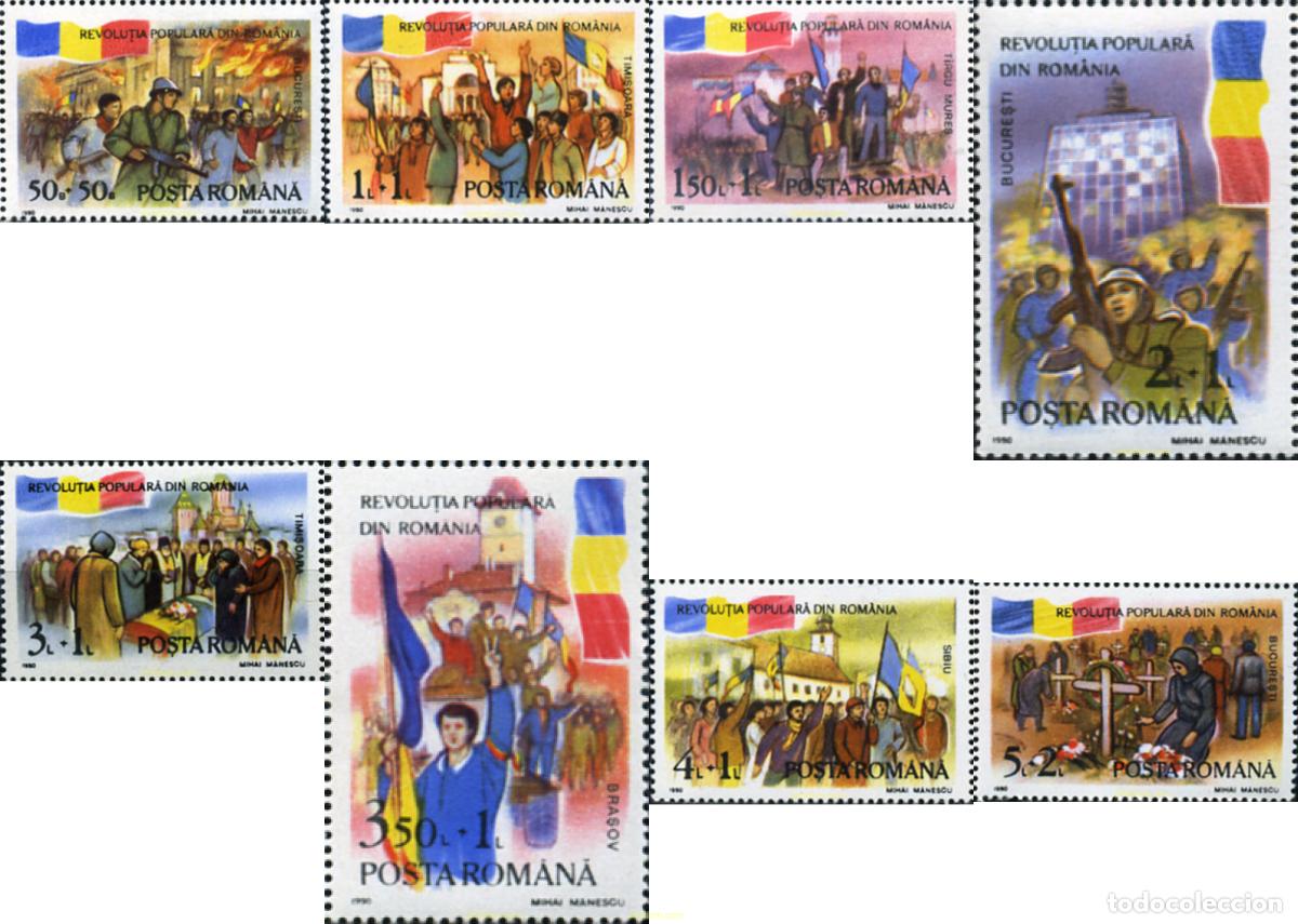 Sellos: 45930 MNH RUMANIA 1990 ANIVERSARIO DE LA REVOLUCION