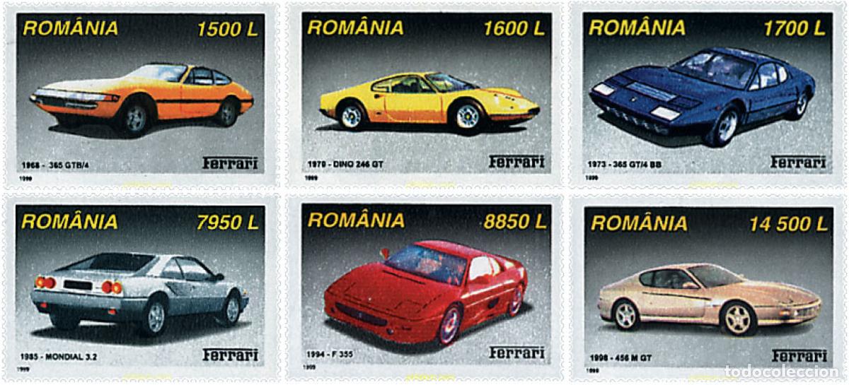 Sellos: 49112 MNH RUMANIA 1999 AUTOMOVILES FERRARI