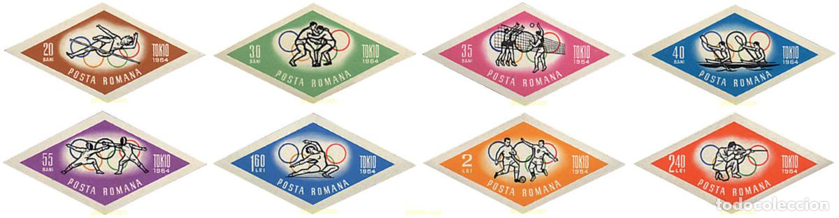 Sellos: 61914 MNH RUMANIA 1964 18 JUEGOS OLIMPICOS VERANO TOKIO 1964
