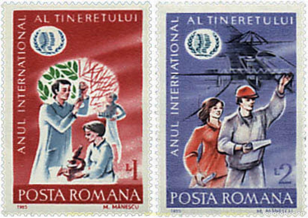 Sellos: 57486 MNH RUMANIA 1985 A&Ntilde;O INTERNACIONAL DE LA JUVENTUD