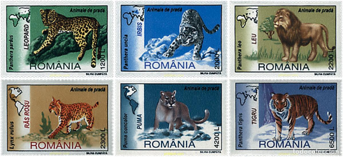 Sellos: 86271 MNH RUMANIA 2000 FELINOS