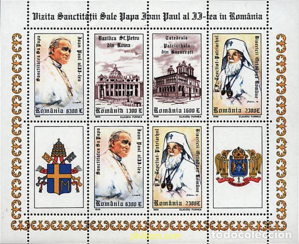 Sellos: 9331 MNH RUMANIA 1999 VISITA DE SS EL PAPA JUAN PABLO II A RUMANIA