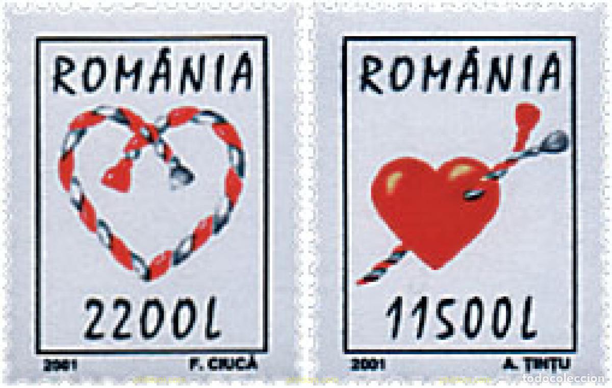 Sellos: 86293 MNH RUMANIA 2001 DIA DE SAN VALENTIN