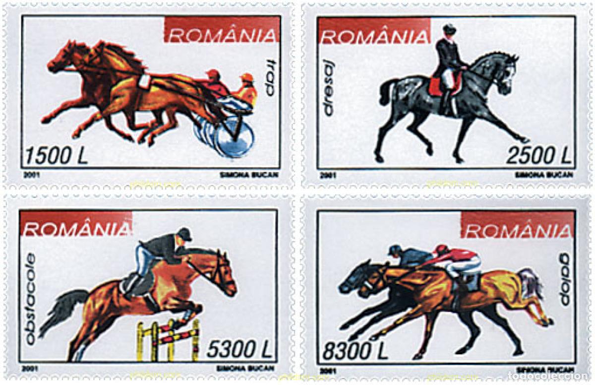 Sellos: 87647 MNH RUMANIA 2001 HIPICA
