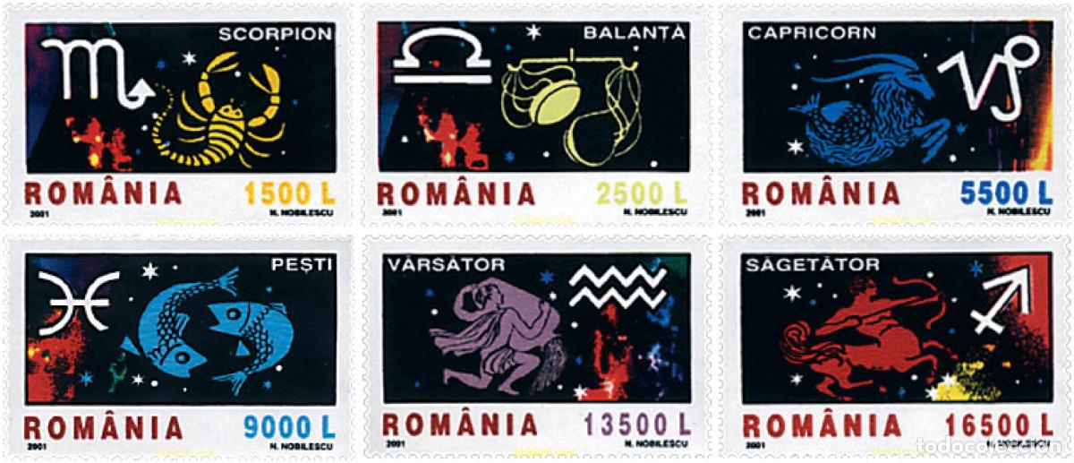 Sellos: 87650 MNH RUMANIA 2001 HOROSCOPO