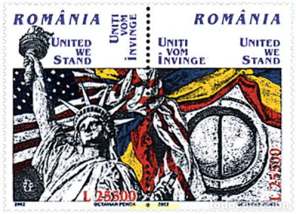Sellos: 4985 MNH RUMANIA 2002 ESTAMOS UNIDOS