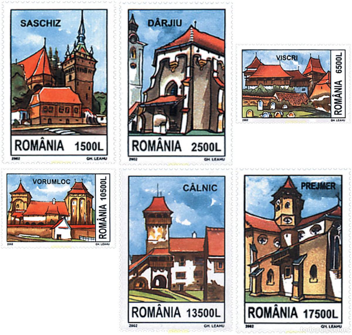 Sellos: 91391 MNH RUMANIA 2002 FORTALEZAS ALEMANAS EN TRANSILVANIA