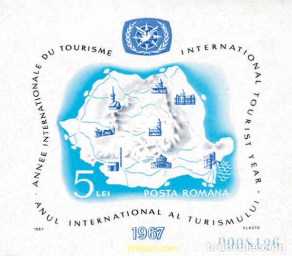 Sellos: 116683 MNH RUMANIA 1967 A&Ntilde;O INTERNACIONAL DEL TURISMO