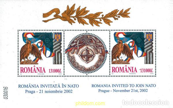 Sellos: 117166 MNH RUMANIA 2002 INVITACION A RUMANIA PARA ENTRAR EN LA OTAN