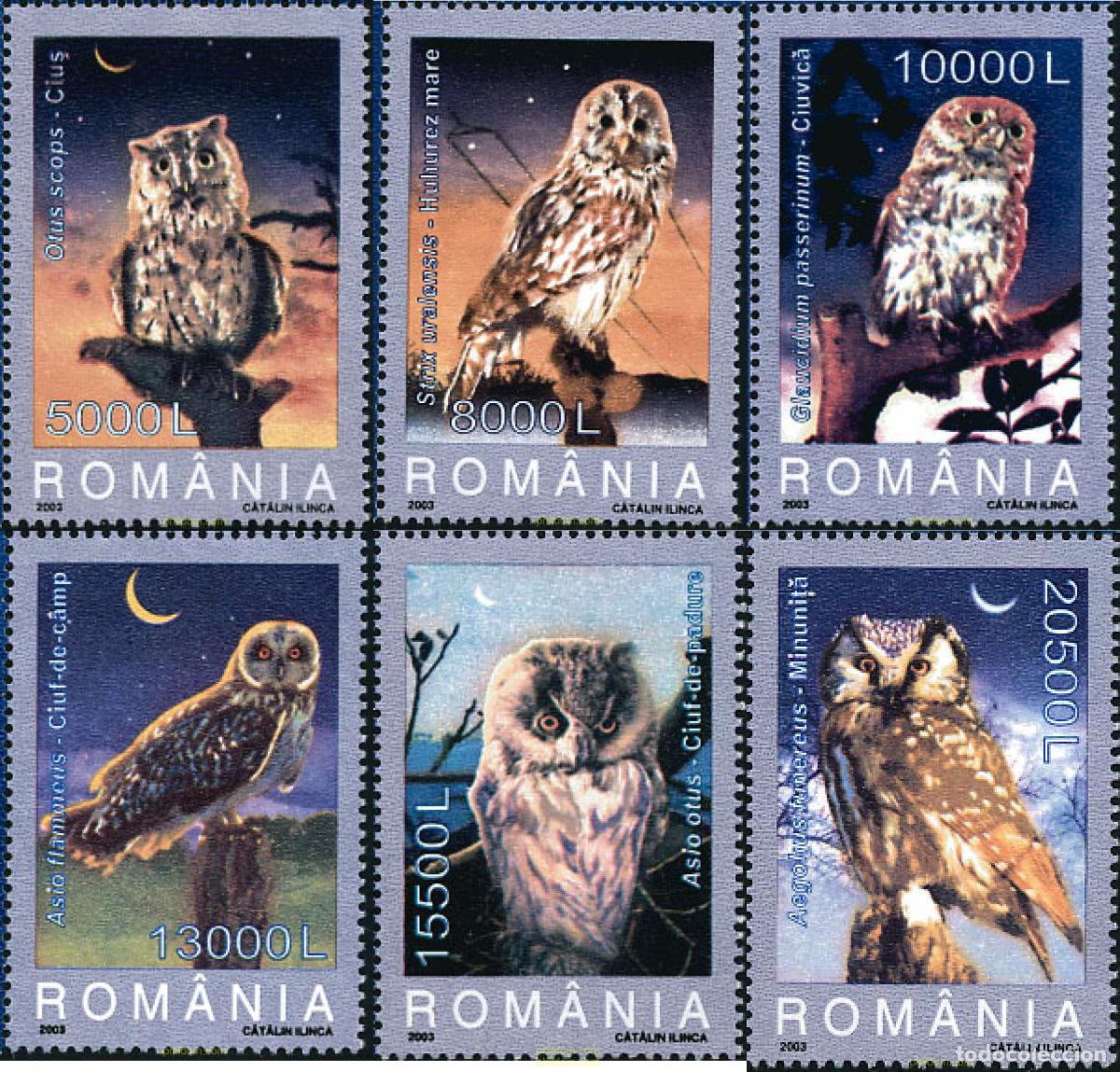 Sellos: 123593 MNH RUMANIA 2003 BUHOS