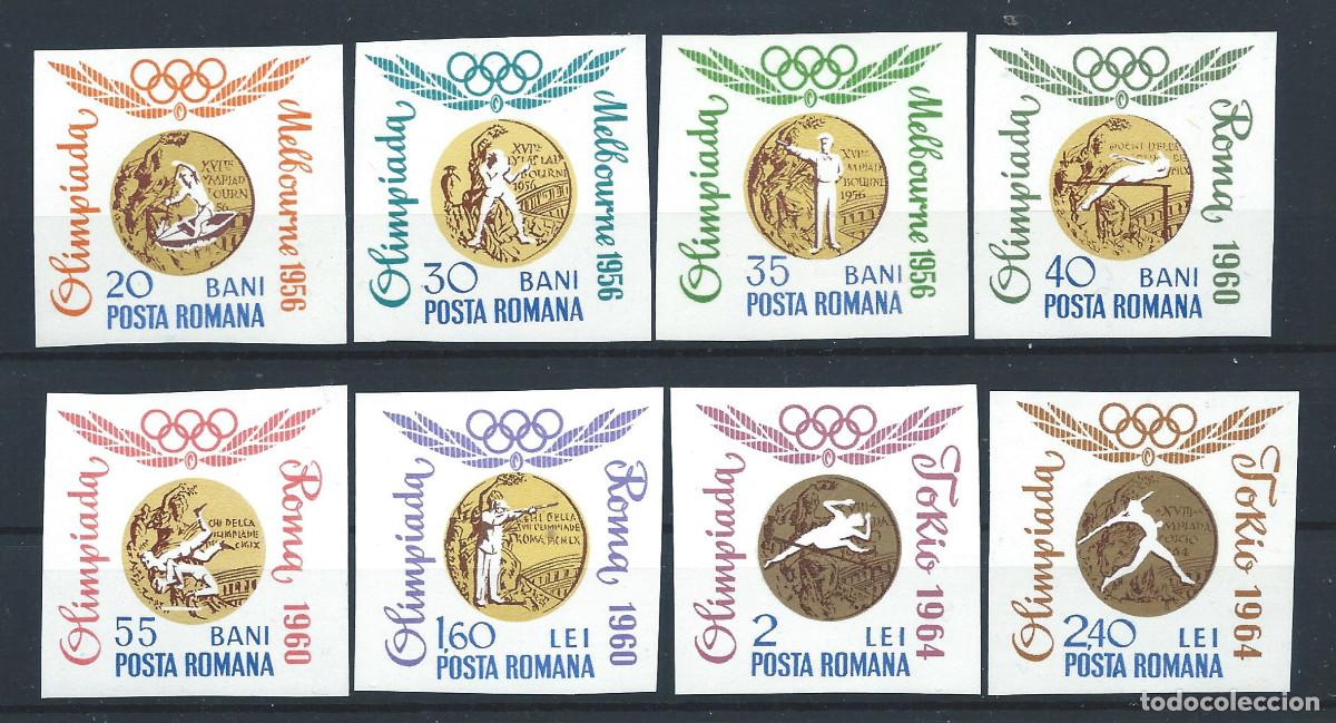 Sellos: Roumanie N&deg;2076/83** (MNH) 1964 N. Dentel&eacute; - J.O de Tokyo