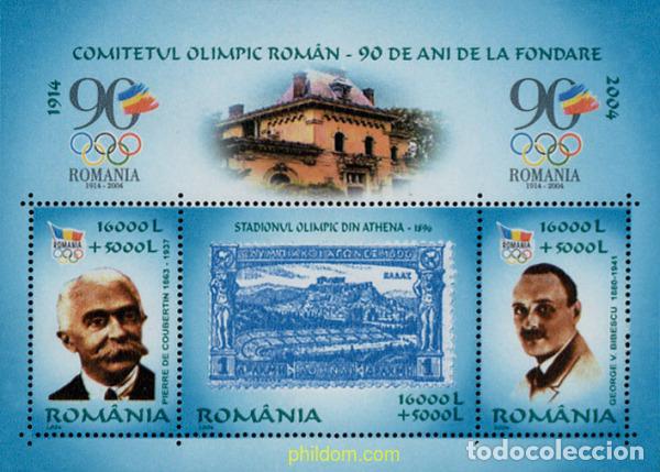 Sellos: 139771 MNH RUMANIA 2004 90 ANIVERSARIO DEL COMITE OLIMPICO RUMANO