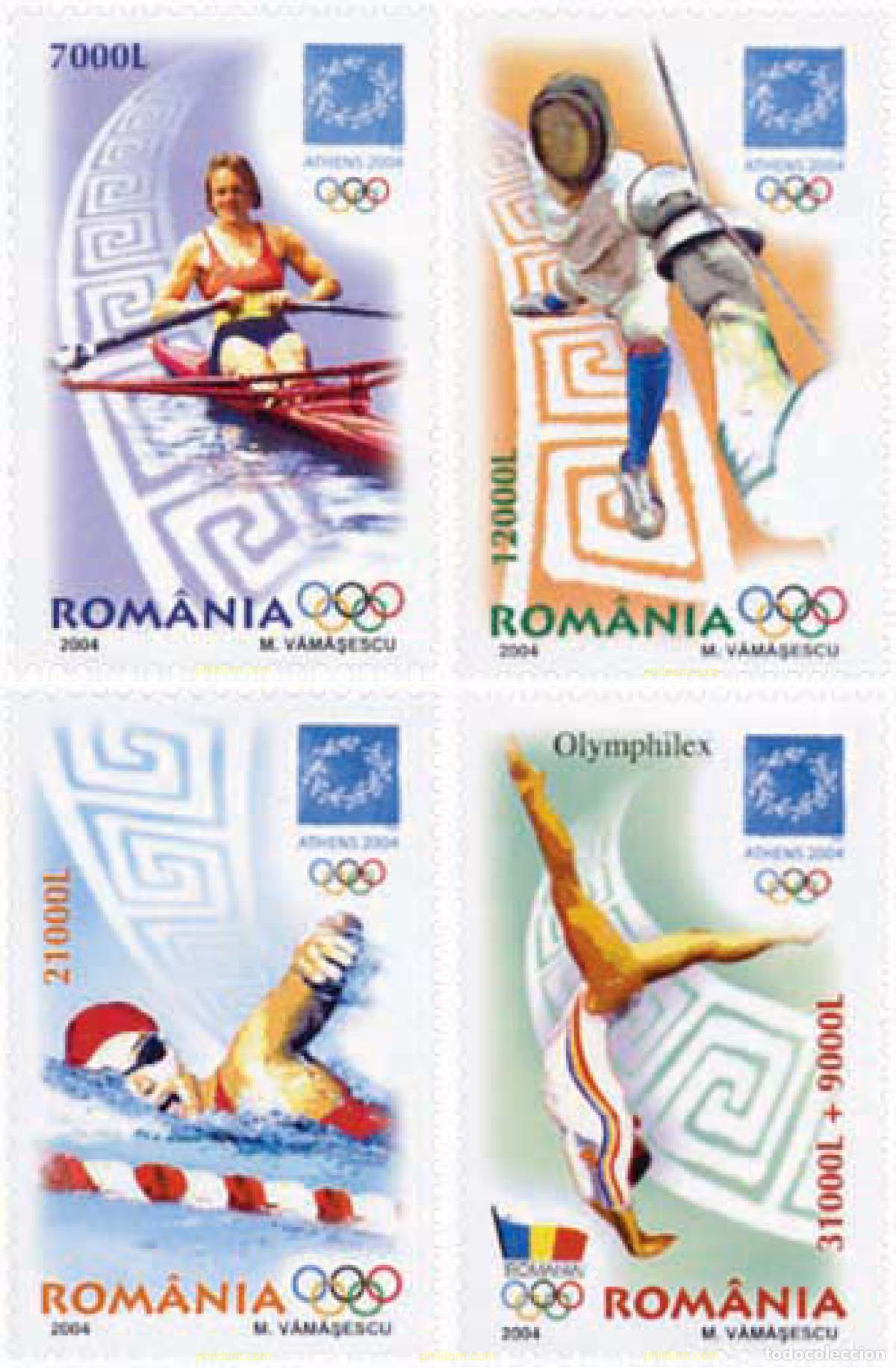Sellos: 145140 MNH RUMANIA 2004 28 JUEGOS OLIMPICOS DE VERANO ATENAS 2004