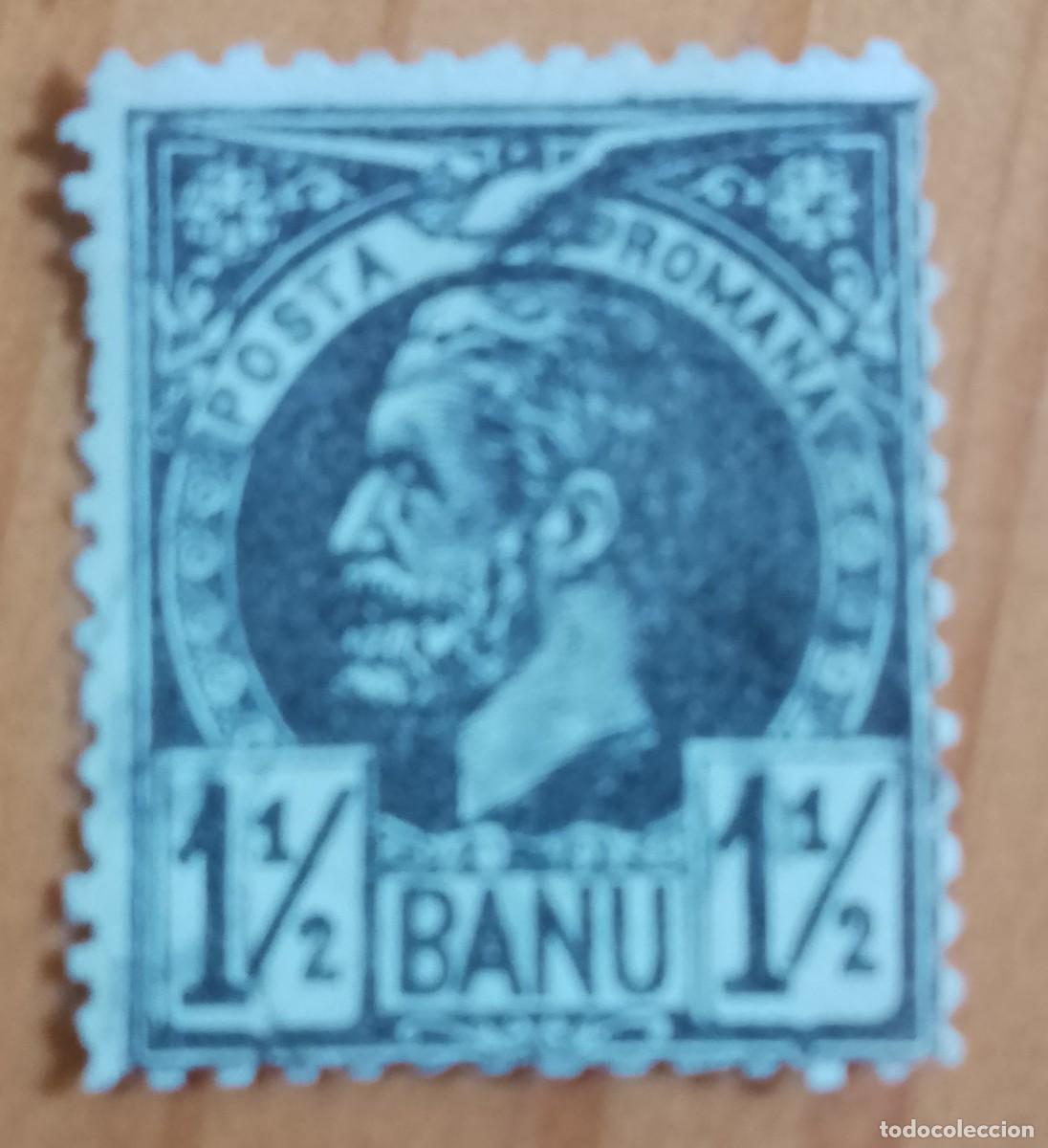 Sellos: A&Ntilde;O 1872/9 - V/F 1 1/2 BANU - PRINCIPE CAROL I