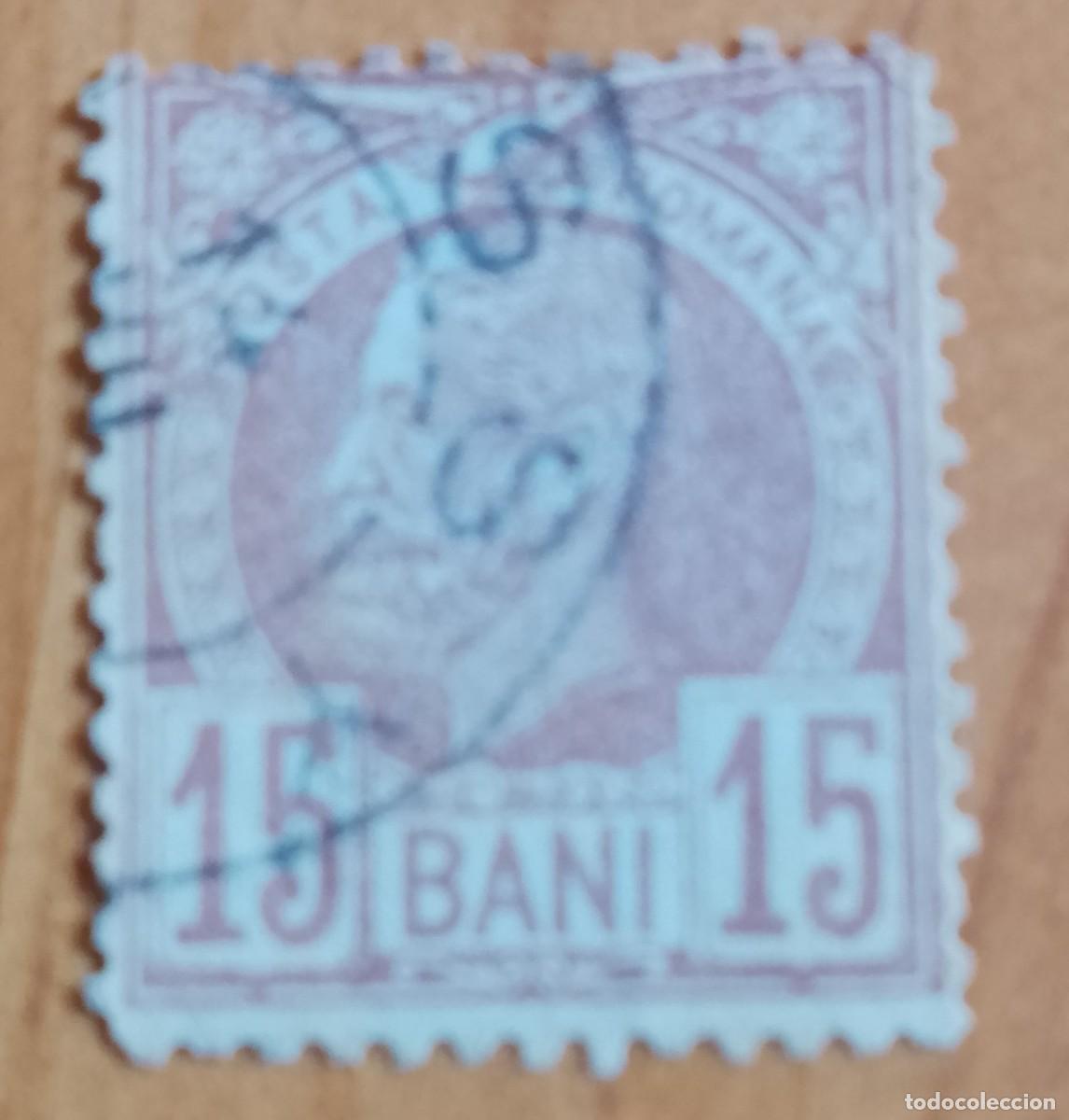 Sellos: A&Ntilde;O 1872/9 - V/F 15 BANI - PRINCIPE CAROL I
