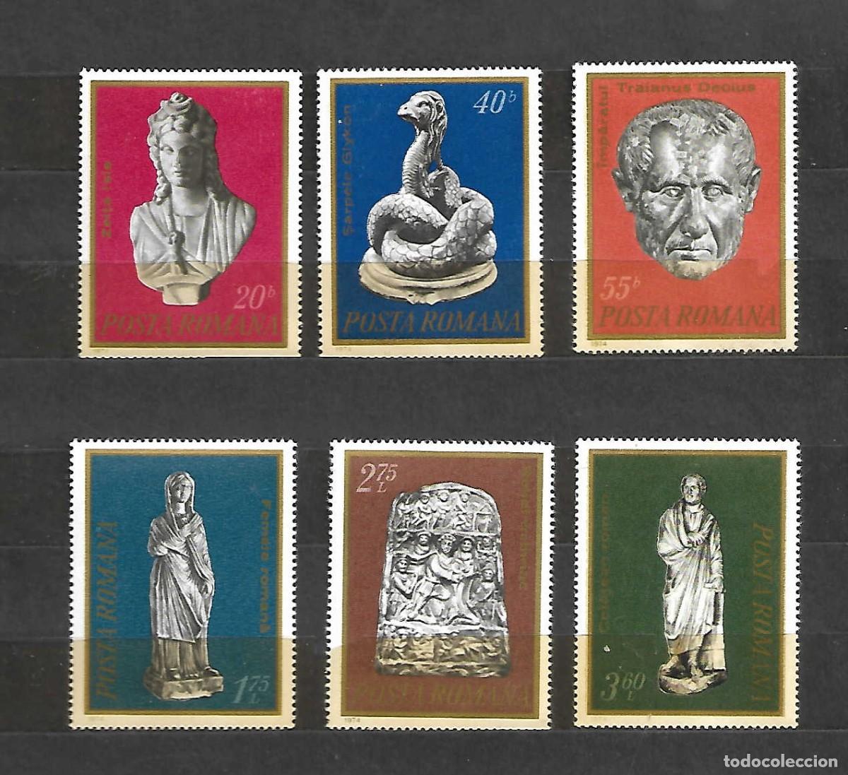 Sellos: Arqueolog&iacute;a. Imperio Romano. Ruman&iacute;a . sellos a&ntilde;o 1974 Yvert 3,60 &euro;