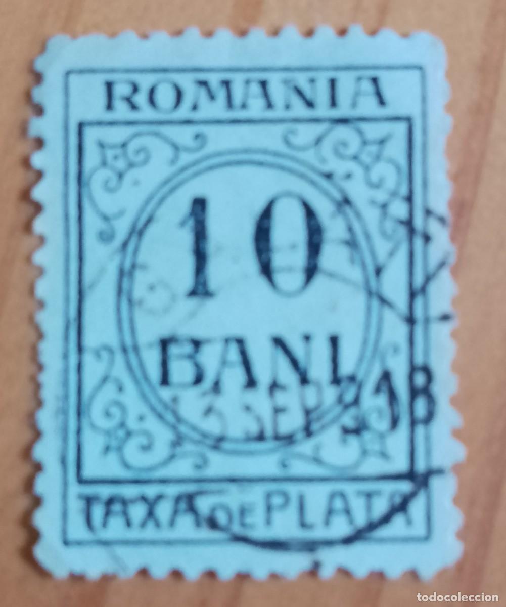 Sellos: 10 BANI - TAXA DEPLATA - CON MATASELLO IDENTIFICATIVO: 13 SEP 918